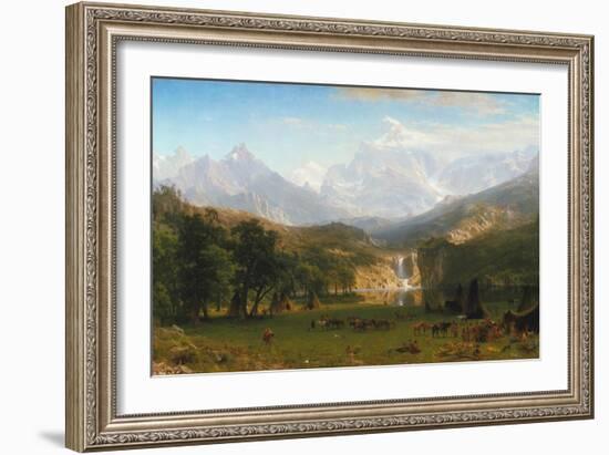 Rocky Mountains, Lander's Peak, 1863-Albert Bierstadt-Framed Giclee Print