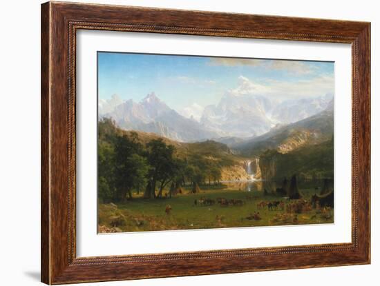 Rocky Mountains, Lander's Peak, 1863-Albert Bierstadt-Framed Giclee Print