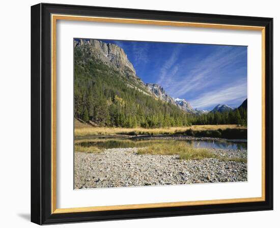 Rocky Mountains with Forest and Wilderness Near River, Bridger Teton National Forest, Wyoming, USA-Scott T. Smith-Framed Photographic Print