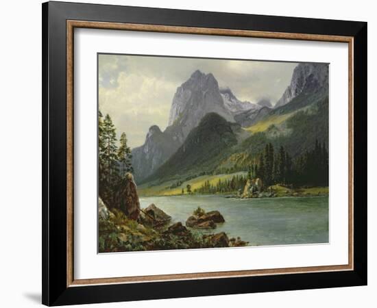 Rocky Mountains-Albert Bierstadt-Framed Premium Giclee Print