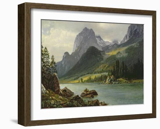 Rocky Mountains-Albert Bierstadt-Framed Premium Giclee Print