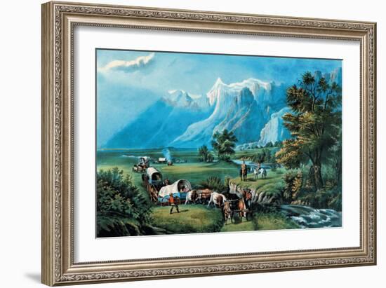 Rocky Mountains-Currier & Ives-Framed Art Print