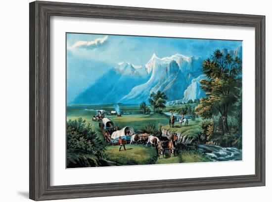 Rocky Mountains-Currier & Ives-Framed Art Print