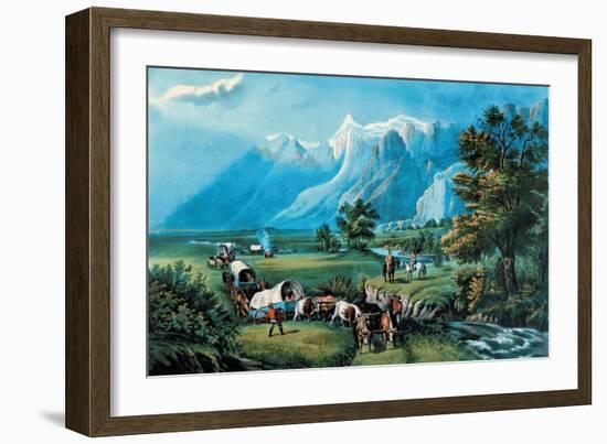 Rocky Mountains-Currier & Ives-Framed Art Print