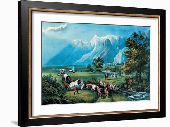 Rocky Mountains-Currier & Ives-Framed Art Print