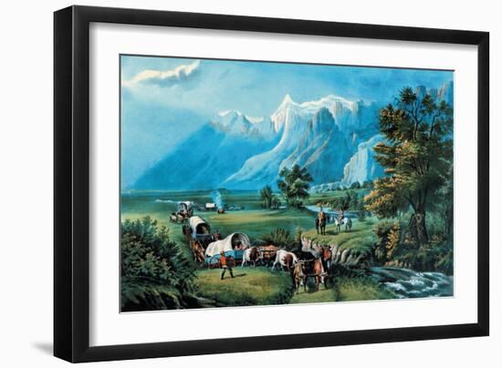 Rocky Mountains-Currier & Ives-Framed Art Print