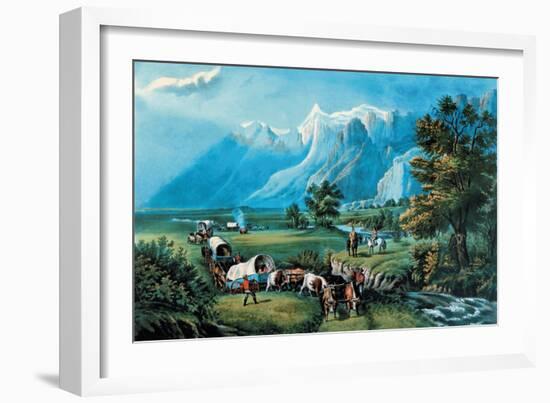 Rocky Mountains-Currier & Ives-Framed Art Print