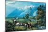 Rocky Mountains-Currier & Ives-Mounted Art Print