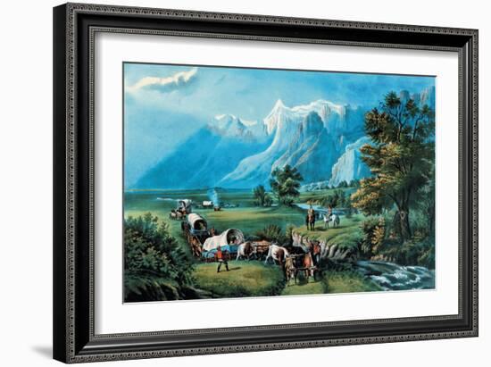 Rocky Mountains-Currier & Ives-Framed Art Print