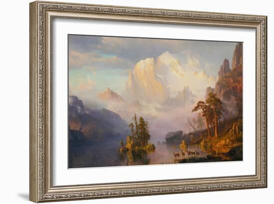 Rocky Mountains-Albert Bierstadt-Framed Giclee Print