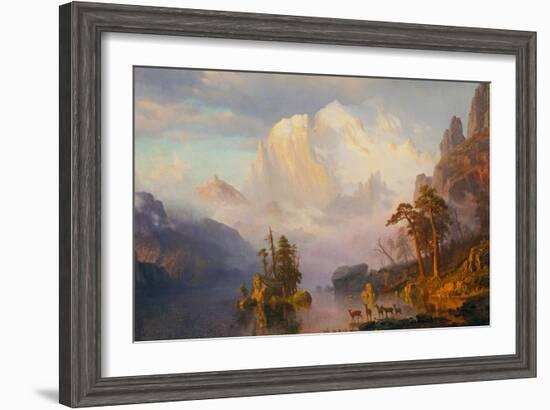 Rocky Mountains-Albert Bierstadt-Framed Giclee Print