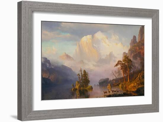 Rocky Mountains-Albert Bierstadt-Framed Giclee Print