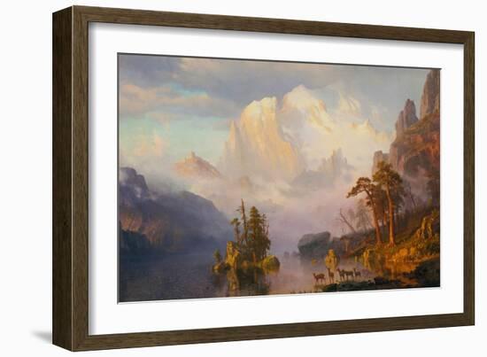 Rocky Mountains-Albert Bierstadt-Framed Giclee Print