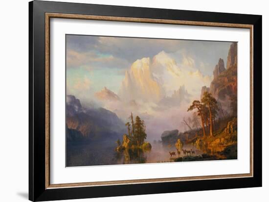 Rocky Mountains-Albert Bierstadt-Framed Giclee Print