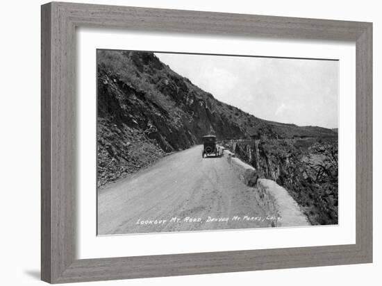 Rocky Mt Nat'l Park, Colorado - Lookout Mountain Road with Model-T-Lantern Press-Framed Art Print