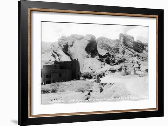 Rocky Mt Nat'l Park, Colorado - Red Rocks Park; View of a Red Rocks Pueblo-Lantern Press-Framed Art Print