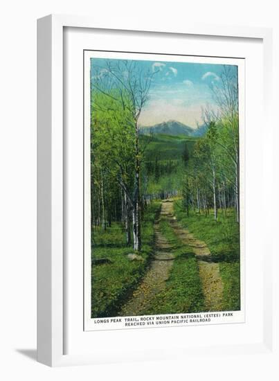 Rocky Mt. Nat'l Park, Colorado - Scenic View Down Longs Peak Trail-Lantern Press-Framed Art Print