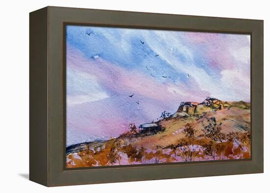 Rocky Outcrop-Margaret Coxall-Framed Premier Image Canvas