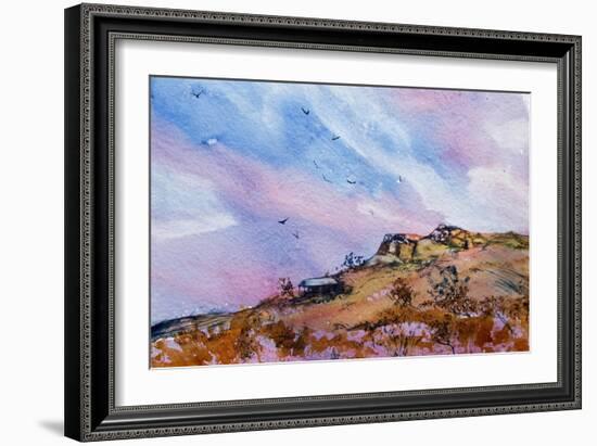 Rocky Outcrop-Margaret Coxall-Framed Premium Giclee Print
