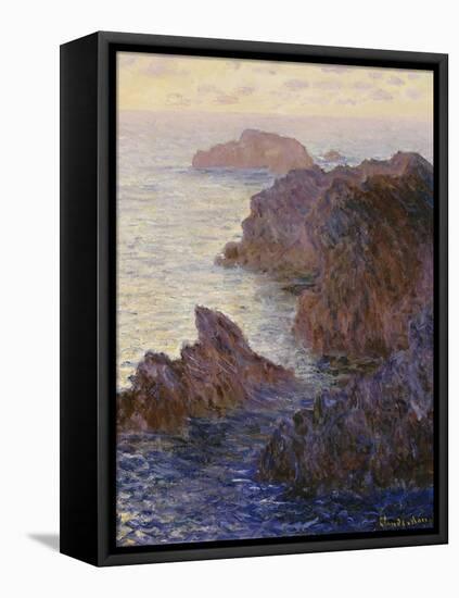 Rocky Point at Port-Goulphar-Claude Monet-Framed Premier Image Canvas