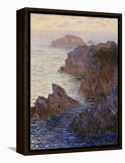 Rocky Point at Port-Goulphar-Claude Monet-Framed Premier Image Canvas