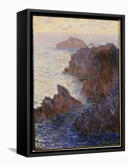 Rocky Point at Port-Goulphar-Claude Monet-Framed Premier Image Canvas