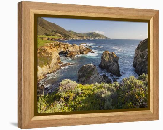 Rocky Point, Big Sur, Cabrillo Highway 1, California, Usa-Rainer Mirau-Framed Premier Image Canvas