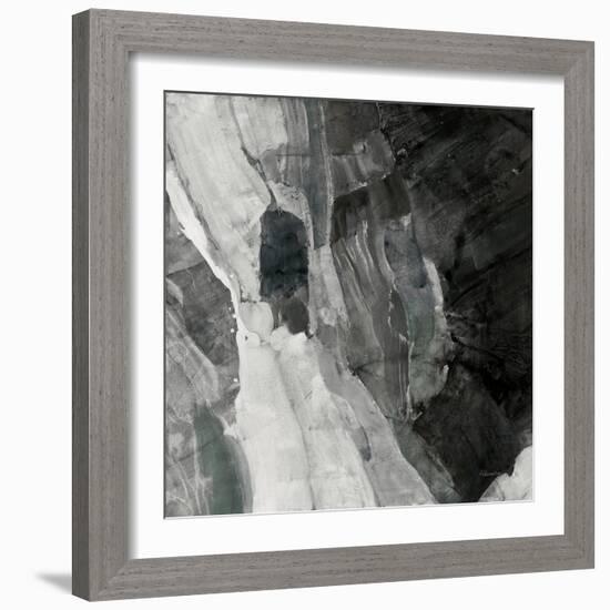 Rocky Ravine BW-Albena Hristova-Framed Art Print