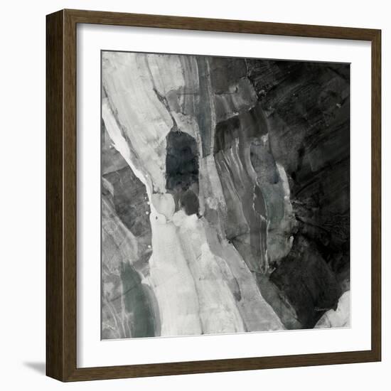 Rocky Ravine BW-Albena Hristova-Framed Art Print