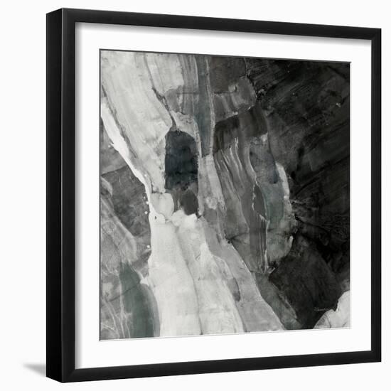 Rocky Ravine BW-Albena Hristova-Framed Art Print