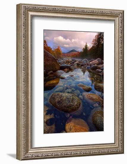 Rocky River in Autumn, Pemigewasset River, New Hampshire, New England-Vincent James-Framed Photographic Print