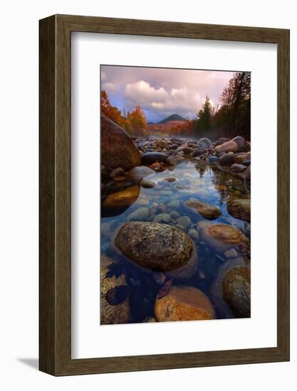 Rocky River in Autumn, Pemigewasset River, New Hampshire, New England-Vincent James-Framed Photographic Print