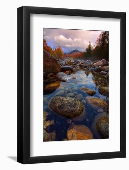 Rocky River in Autumn, Pemigewasset River, New Hampshire, New England-Vincent James-Framed Photographic Print