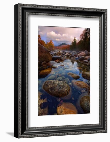 Rocky River in Autumn, Pemigewasset River, New Hampshire, New England-Vincent James-Framed Photographic Print