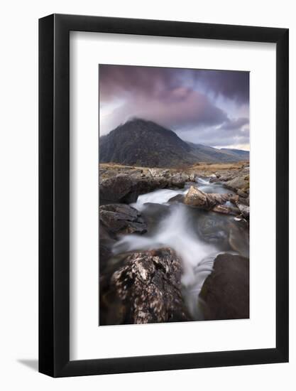 Rocky River in Cwm Idwal Leading to Pen Yr Ole Wen Mountain at Sunset-Adam Burton-Framed Photographic Print