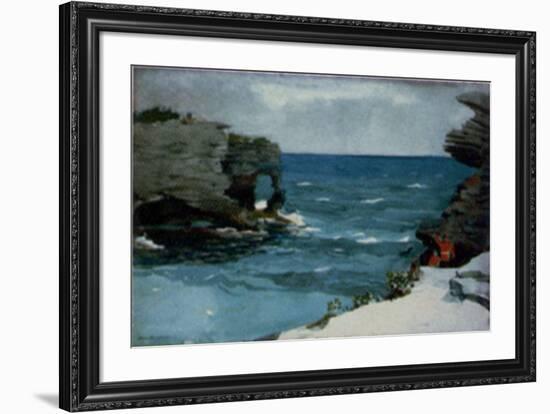 Rocky Shore Bermuda-Winslow Homer-Framed Art Print