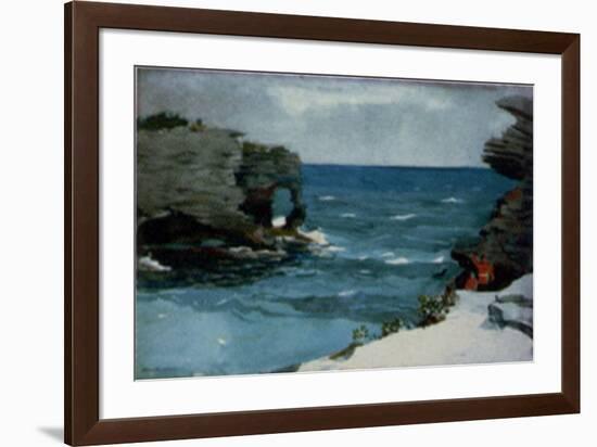 Rocky Shore Bermuda-Winslow Homer-Framed Art Print