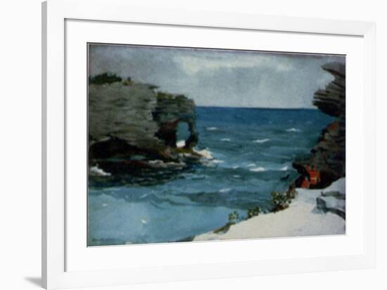 Rocky Shore Bermuda-Winslow Homer-Framed Art Print