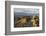 Rocky shore near Catacol looking out across the Kilbrannan Sound to Mull of Kintyre, Isle of Arran,-Gary Cook-Framed Photographic Print