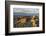 Rocky shore near Catacol looking out across the Kilbrannan Sound to Mull of Kintyre, Isle of Arran,-Gary Cook-Framed Photographic Print