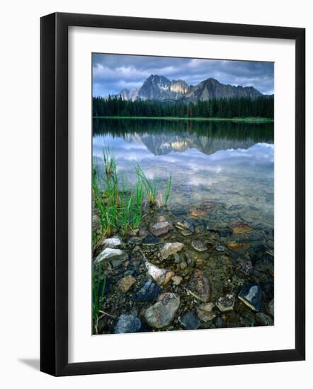 Rocky Shore of Frog Lake, Challis National Forest, Sawtooth National Recreation Area, Idaho, USA-Scott T^ Smith-Framed Photographic Print