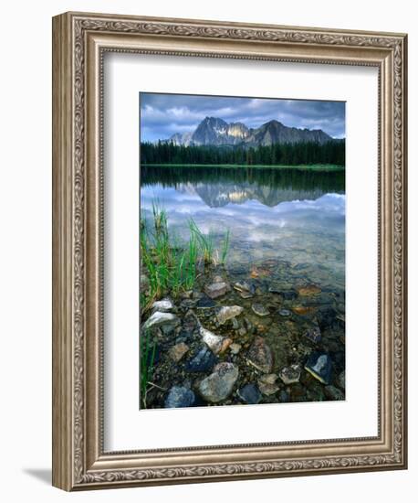 Rocky Shore of Frog Lake, Challis National Forest, Sawtooth National Recreation Area, Idaho, USA-Scott T^ Smith-Framed Photographic Print