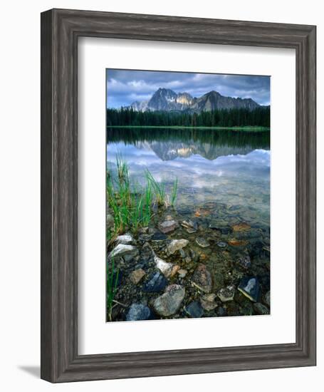 Rocky Shore of Frog Lake, Challis National Forest, Sawtooth National Recreation Area, Idaho, USA-Scott T^ Smith-Framed Photographic Print