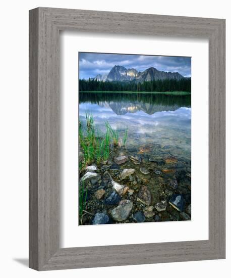 Rocky Shore of Frog Lake, Challis National Forest, Sawtooth National Recreation Area, Idaho, USA-Scott T^ Smith-Framed Photographic Print
