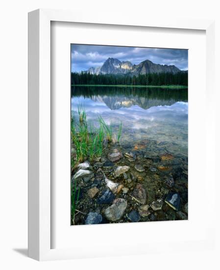 Rocky Shore of Frog Lake, Challis National Forest, Sawtooth National Recreation Area, Idaho, USA-Scott T^ Smith-Framed Photographic Print