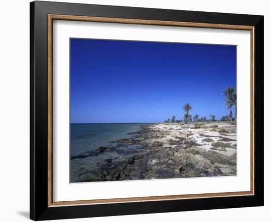 Rocky Shore of Kerkennah Islands, Tunisia-Michele Molinari-Framed Photographic Print