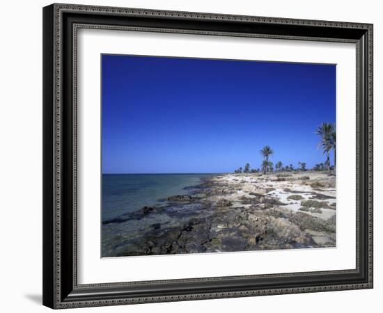 Rocky Shore of Kerkennah Islands, Tunisia-Michele Molinari-Framed Photographic Print