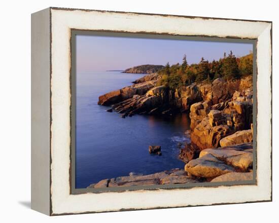 Rocky Shoreline, Acadia National Park, Maine, New England, USA-Roy Rainford-Framed Premier Image Canvas