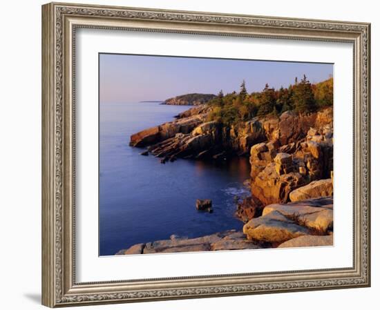 Rocky Shoreline, Acadia National Park, Maine, New England, USA-Roy Rainford-Framed Photographic Print