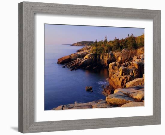 Rocky Shoreline, Acadia National Park, Maine, New England, USA-Roy Rainford-Framed Photographic Print